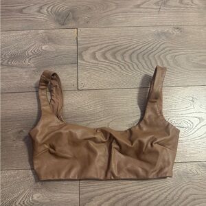 Skims Brown Faux Leather Brown Sz Medium